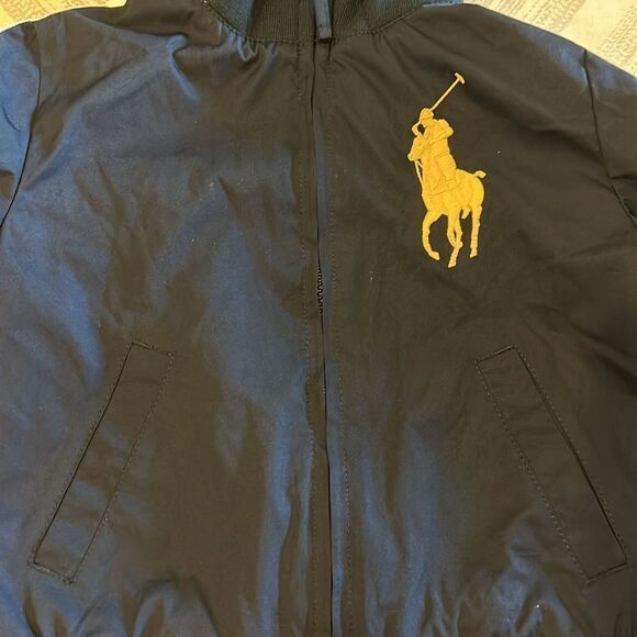 POLO Ralph Lauren Boys Navy Blue Lightweight Logo Zip-up Jacket - Size 4/4T - Picture 2 of 7